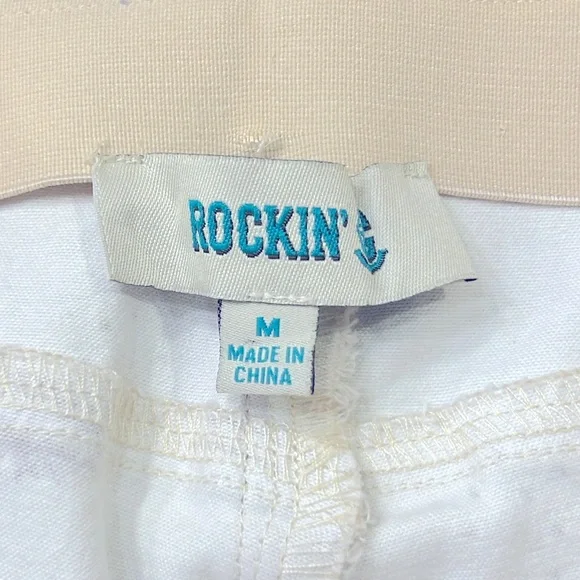 Rockin’ C Western Print Pull-on Stretch Bell Bottom Pants Size Medium - Picture 7 of 11